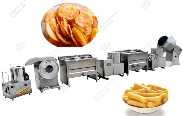 french fries processing machine