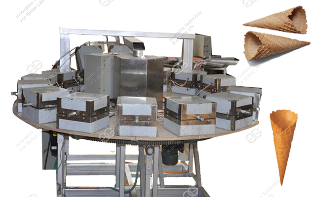 Semi-automatic Ice Cream Waffle Cone Making Machine