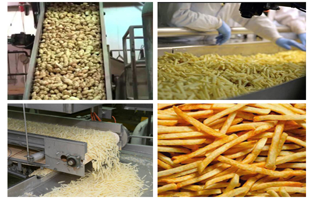 Automatic Frozen French Fries Production Line,French Fries Making Machine