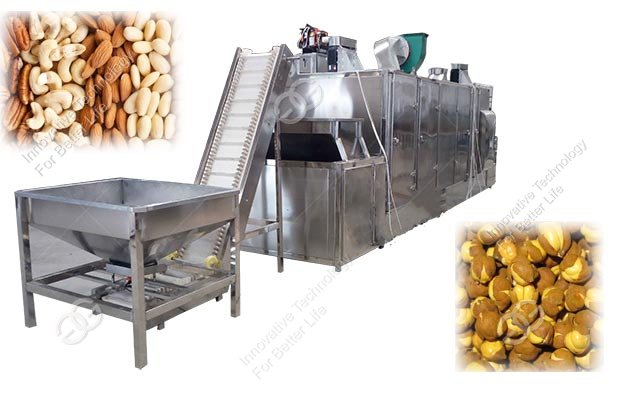 Continuous Nuts Roasting Line|Chickpea Cashew Nut Roasting Machine