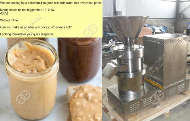 Colliod Mill For Nut Butter Sold to Switzerland