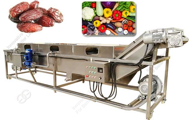 customized sweet potato rolling drum brush washing machine - Huafood machine  - Vegetable & Fruit Cleaning Machine，Potato Chips Production Line