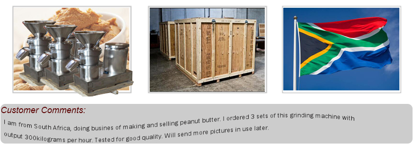 Peanut Butter Machine Shipping to South Africa