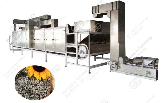 continuous sunflower seed roasting machine