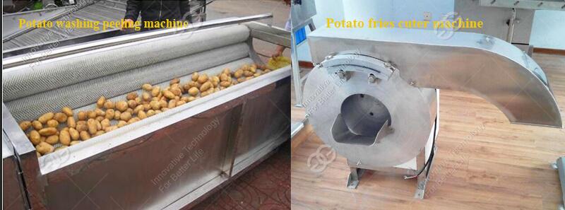 potato peeling and cutting machine