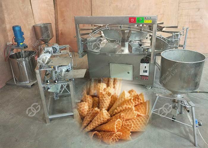 ice cream cones producing machine