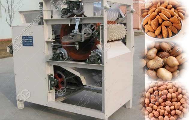 Blanched almond peeling machine